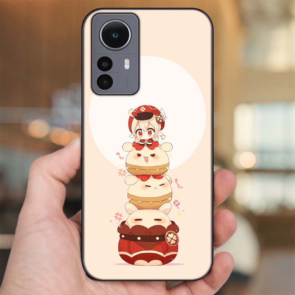 Ốp lưng Xiaomi 12 Pro 5G viền đen in hình Klee Genshin Impact