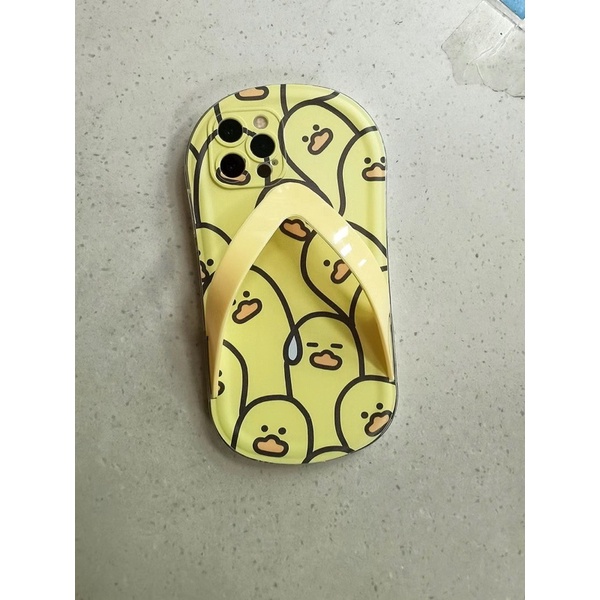 Ốp Iphone dạng dép hình vịt vàng cute FULL dòng Iphone