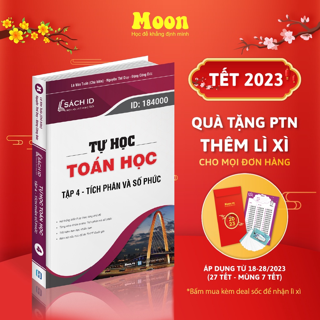 Sách toán lớp 12: tự học tích phân và số phức, ôn thi thpt quốc gia moonbook