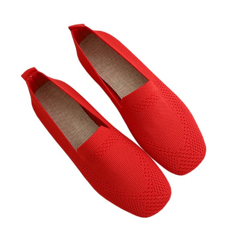 Giày Vải Dệt Đế Bằng Phong Cách Thời Trang Dành Cho Nữ