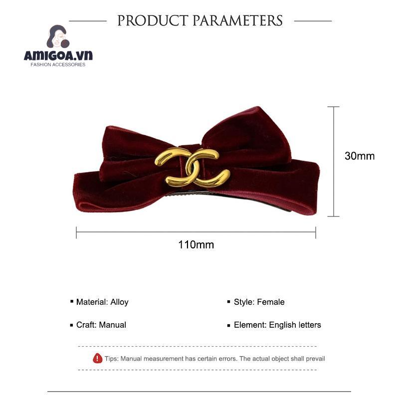 Kẹp Tóc Nhỏ Hình Nơ Bằng Nhung Dễ Thương Xinh Xắn