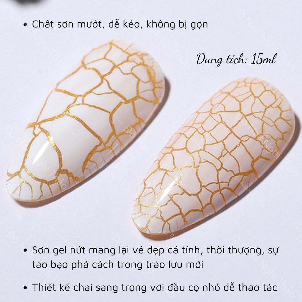 Sơn nứt VENDEENI màu trắng 15ml JELIVA