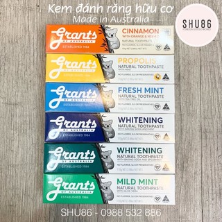[SHU86] Kem đánh răng hữu cơ Grants of Australia 110g - KĐR người lớn