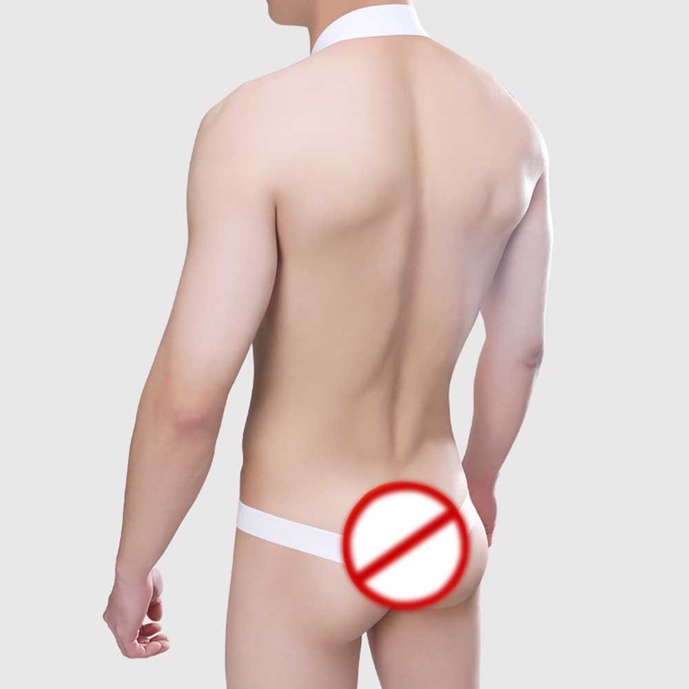 Bodysuit Strappy Thongs Underwear Briefs Men Sheath Hollow Out Leotard