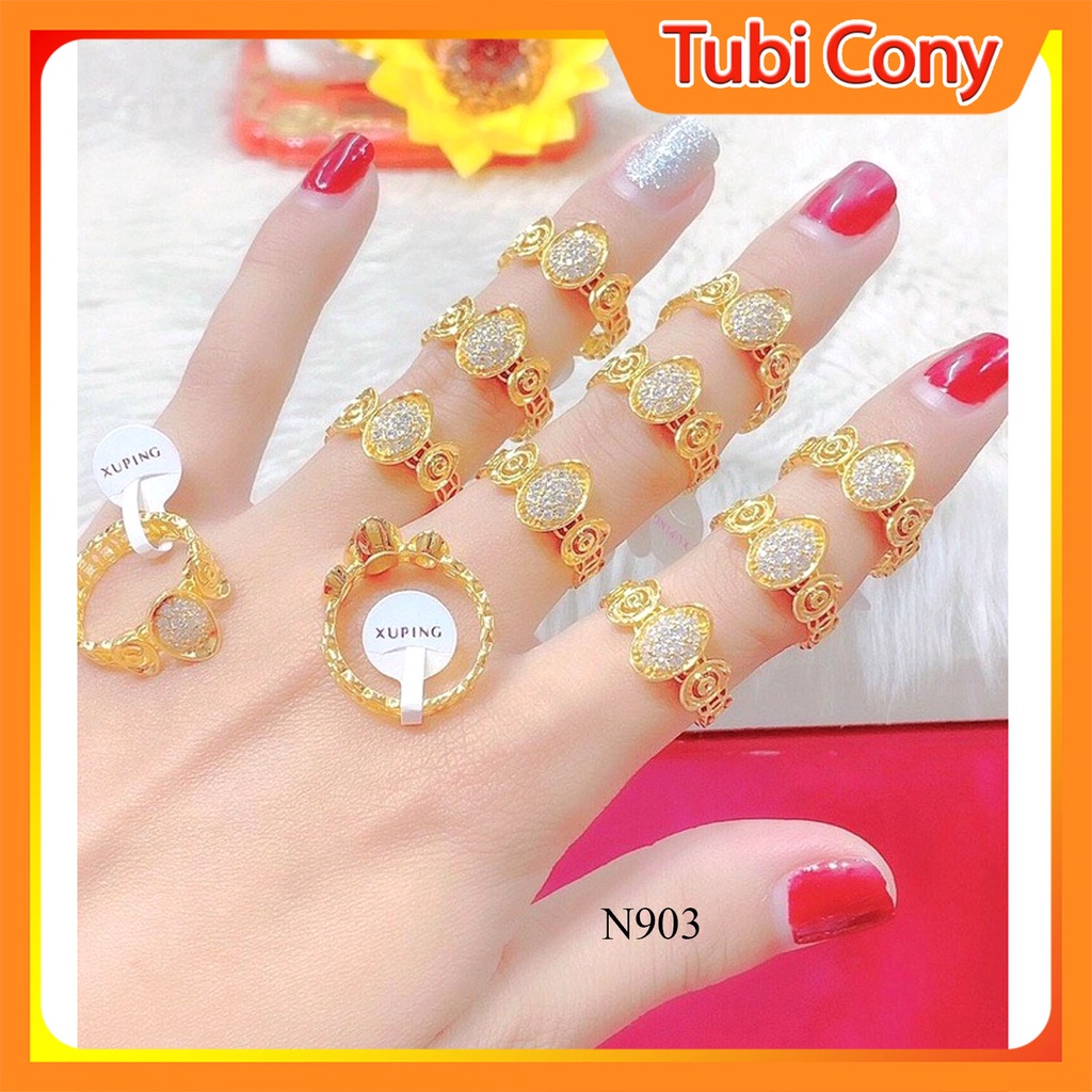 Nhẫn nữ xuping kim tiền mặt thỏi vàng N903-220522 - Mang đi chơi, đi tiệc rất đẹp