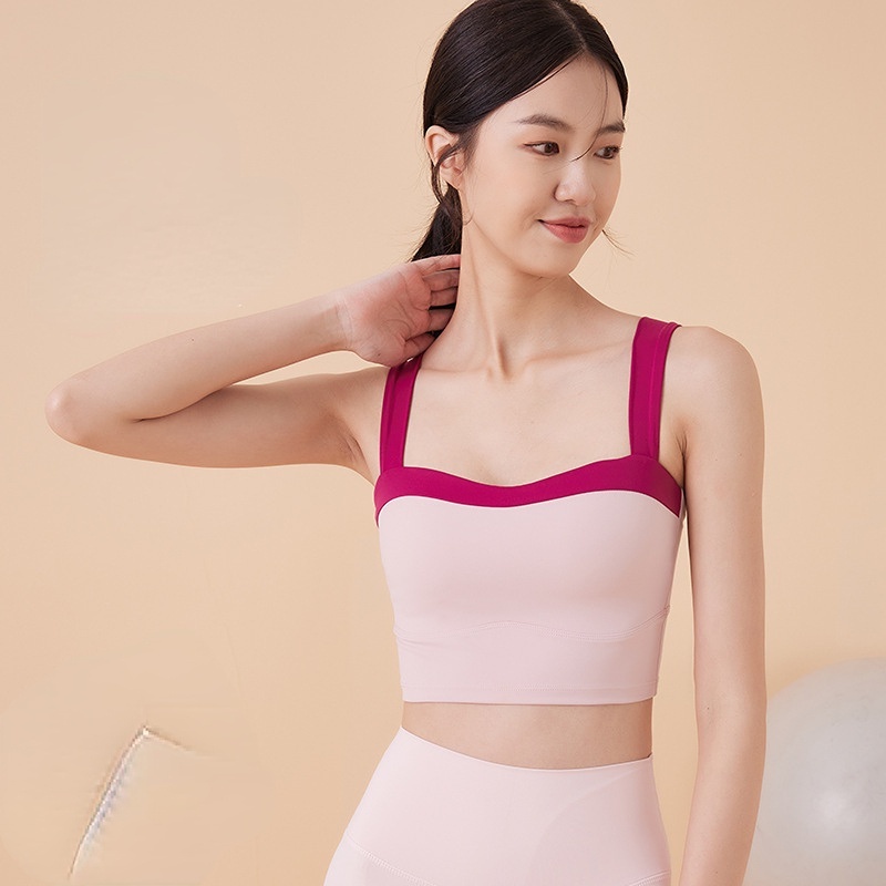 Áo Ngực Thể Thao Phối Màu Tương Phản Thời Trang Tập Yoga
