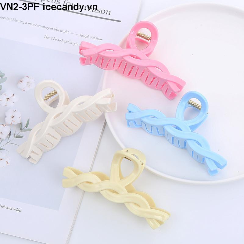 Kẹp tóc xoắn, cặp tóc màu kẹo Macaron thời trang Hàn Quốc