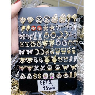 Charm đính móng, cham nơ, gấu, vương miện, phụ kiện làm móng, đồ nail
