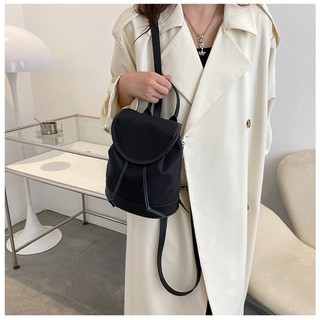 Balo nữ màu đen phong cách hàn quốc, balo mini nữ đen trơn dáng basic