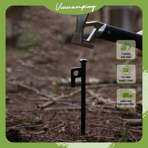 Set Cọc Đinh Ghim Lều - Đinh Cắm Trại Chất Liệu Thép Siêu Cứng - Phù Hợp Mọi Loại Địa Hình