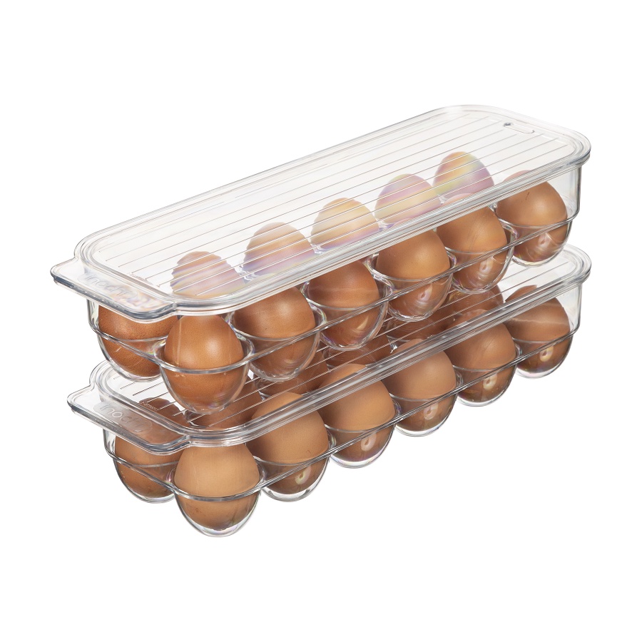 Khay đựng trứng kèm nắp đậy Yoko - Chính hãng inochi = Chất liệu cao cấp, an toàn khi sử dụng