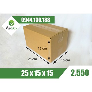 Combo 20 hộp carton 25x15x15