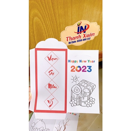 Lì xì in sẵn hoa