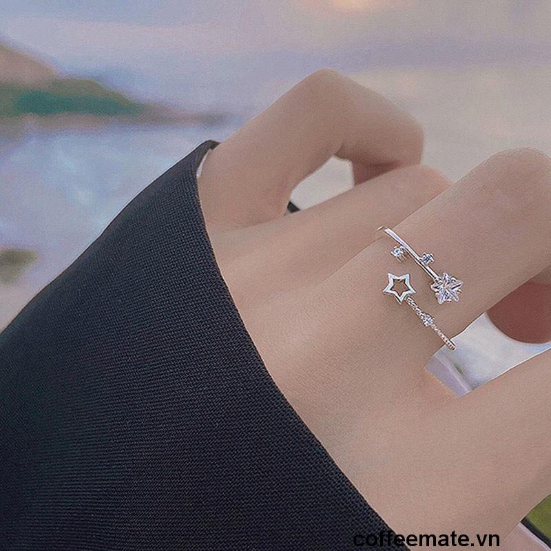 【coffeemate】⚡ Nhẫn Hình Bướm Đính Kim Cương S925 Thời Trang Cho Nữ