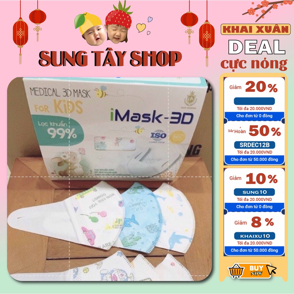 (Hàng tặng không bán) Khẩu trang trẻ em