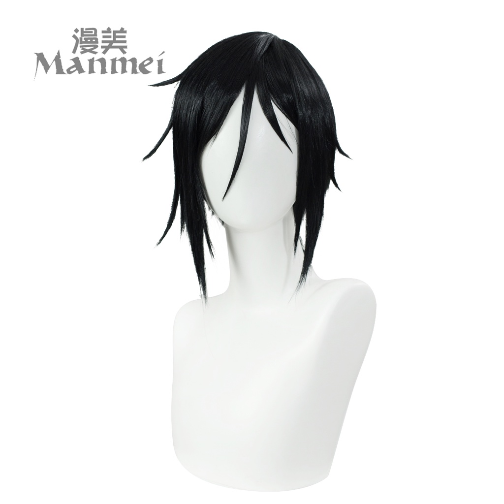 Tóc Giả Ngắn 35cm Màu Đen Hóa Trang Nhân Vật Sebastian Michaelis Trong Hắc Quản Gia