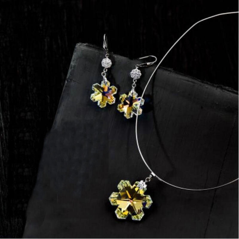 Túi 28 Hạt Pha Lê Hình Bông Tuyết 14mm Làm Trang Sức