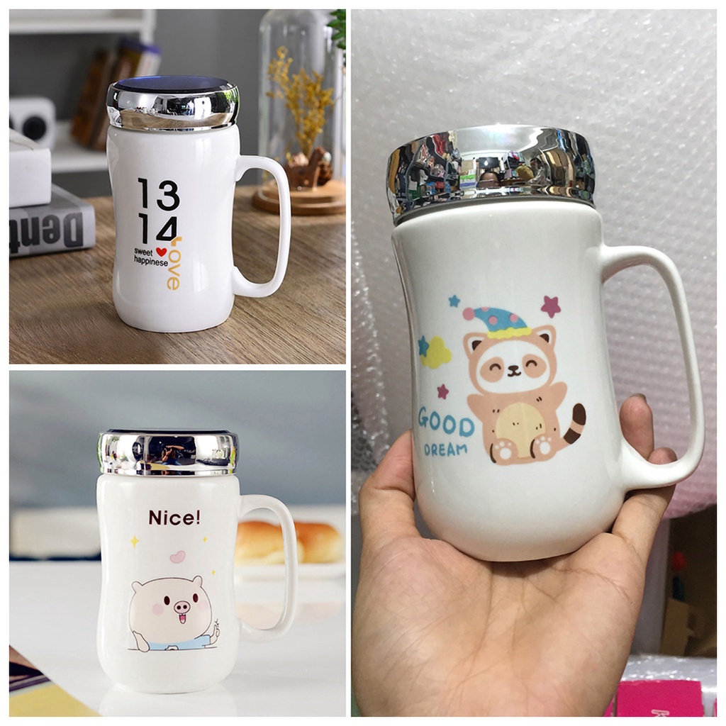 Ly Sứ Nắp Gương Soi Hàn Quốc - Nhiều Hình