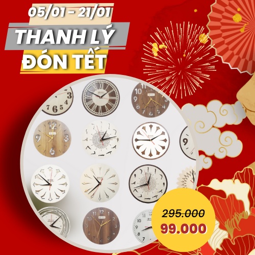 Đồng Hồ Treo Tường Trang Trí, Thương Hiệu FIVO Mẫu FW12, Bằng Gỗ Đẹp, Hiện Đại Hình Tròn Có Thiết Kế Tinh Tế