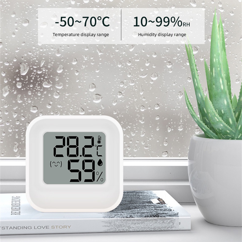 Nhiệt Kế Điện Tử Mini Màn Hình LCD Cảm Biến Đo Nhiệt Độ Và Độ Ẩm