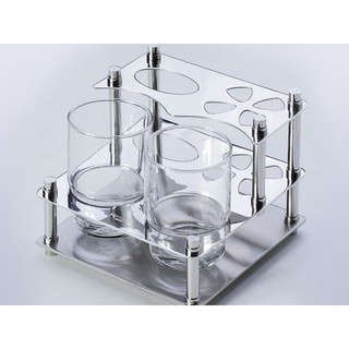 Kệ bàn chải cốc đôi, kệ bàn chải inox, kệ bàn chải đánh răng