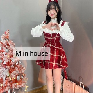 Set yếm dạ áo sơ mi cổ tàu