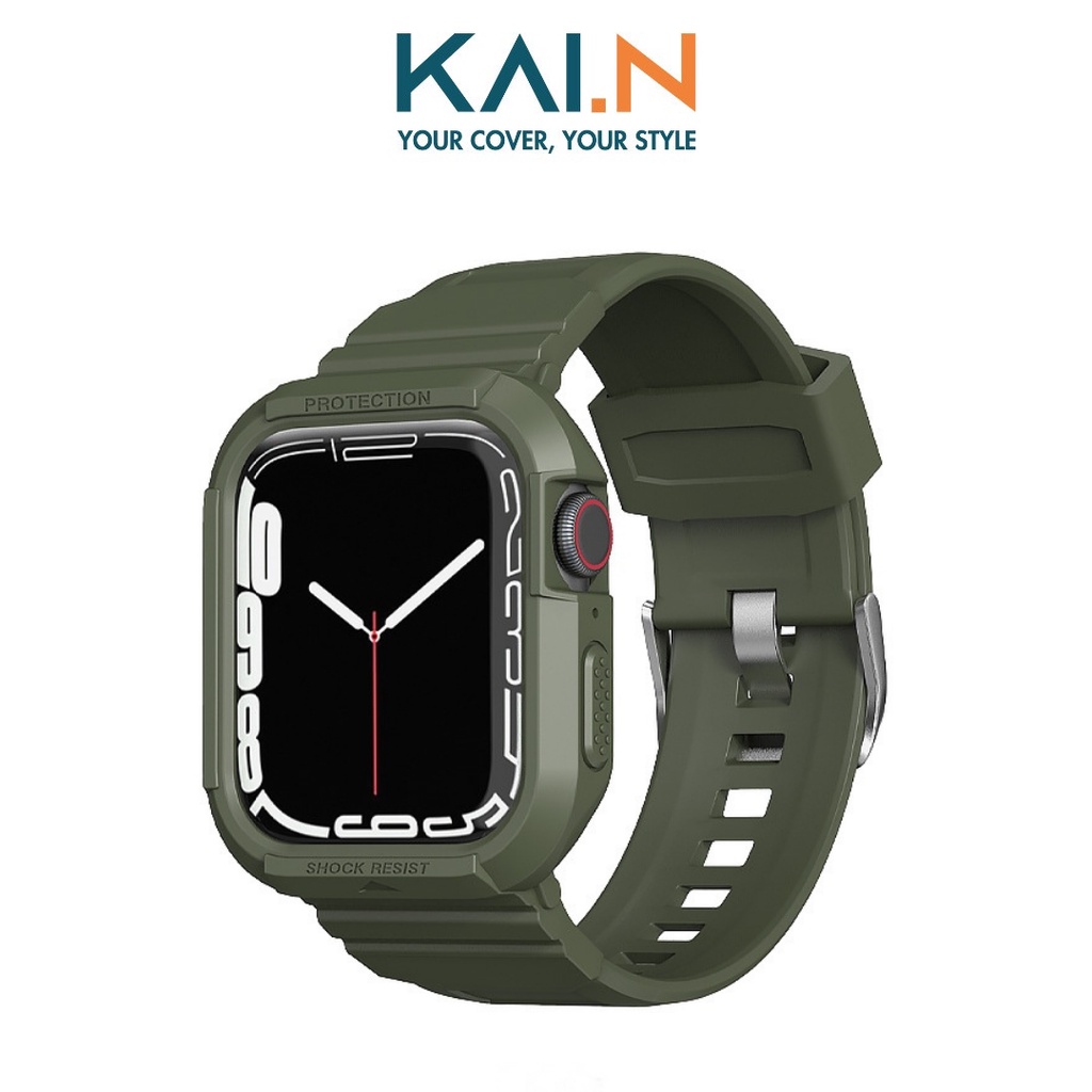 Dây Đeo Kèm Ốp Dành Cho Apple Watch Kai.N Elegant Shock Proff - Hàng Chính Hãng
