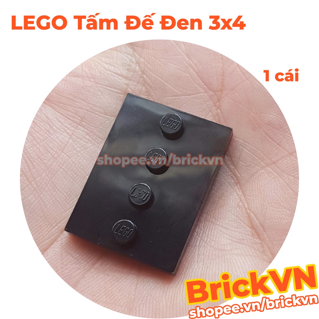Phụ Kiện LEGO Tấm Đế Trưng Bày Nhân Vật Minifigures 3x4 Màu Đen ID 6076678 17836