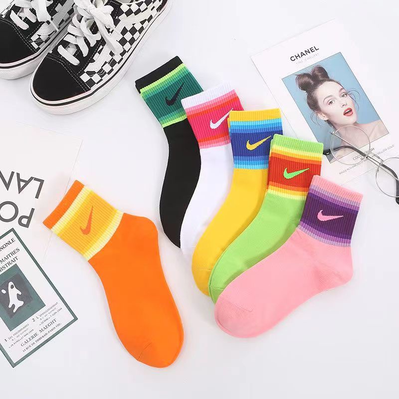 Đôi Vớ Thể Thao Chất Liệu Cotton Thoáng Khí Nhiều Màu Sắc Thời Trang