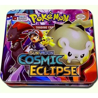 Bộ thẻ bài Pokemon hộp sắt hàng chuẩn đẹp gồm 80 thẻ bài và 3 túi bài Vip PK 108