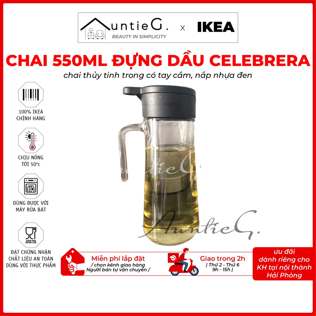 Chai đựng dầu ăn 550ml celebrera ikea chính hãng