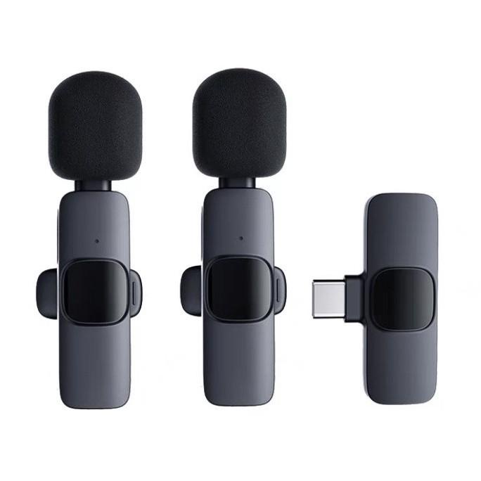 Micro Thu âm K9 không dây 2 mic