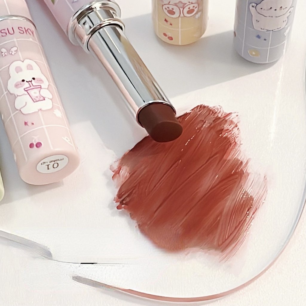 Son Dưỡng Môi Chống Thấm Nước Giữ Ẩm Lâu Trôi Thiết Kế Vỏ Hình Chú Gấu Dễ Thương