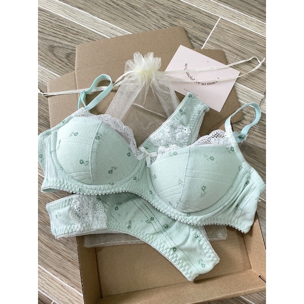 Cotton Hồng Xanh Bralette áo ngực có gọng | BigBuy360 - bigbuy360.vn
