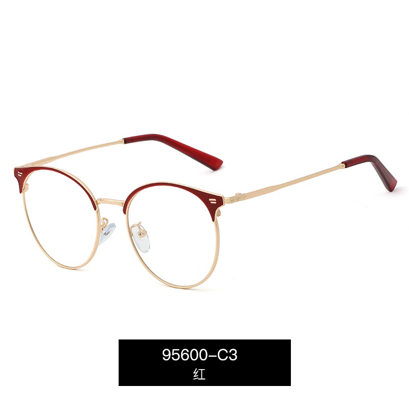 Gọng Kính Tròn Kim Loại Chống Ánh Sáng Xanh Phong Cách Âu Mỹ Thời Trang