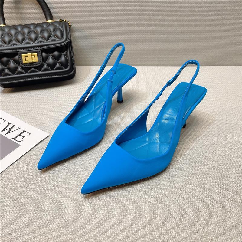 Hàng Có Sẵn Malaysia Giày Cao Gót Sandal Mũi Nhọn Dây Đeo Thanh Lịch Cho Nữ