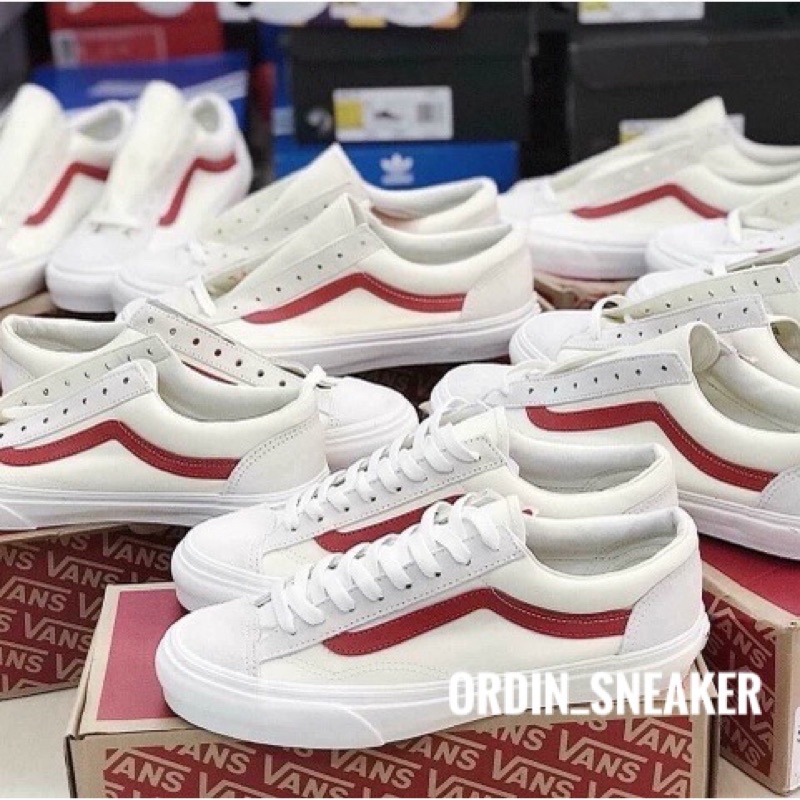 Giày Vans Stye36 Marshmallow Racing Red White