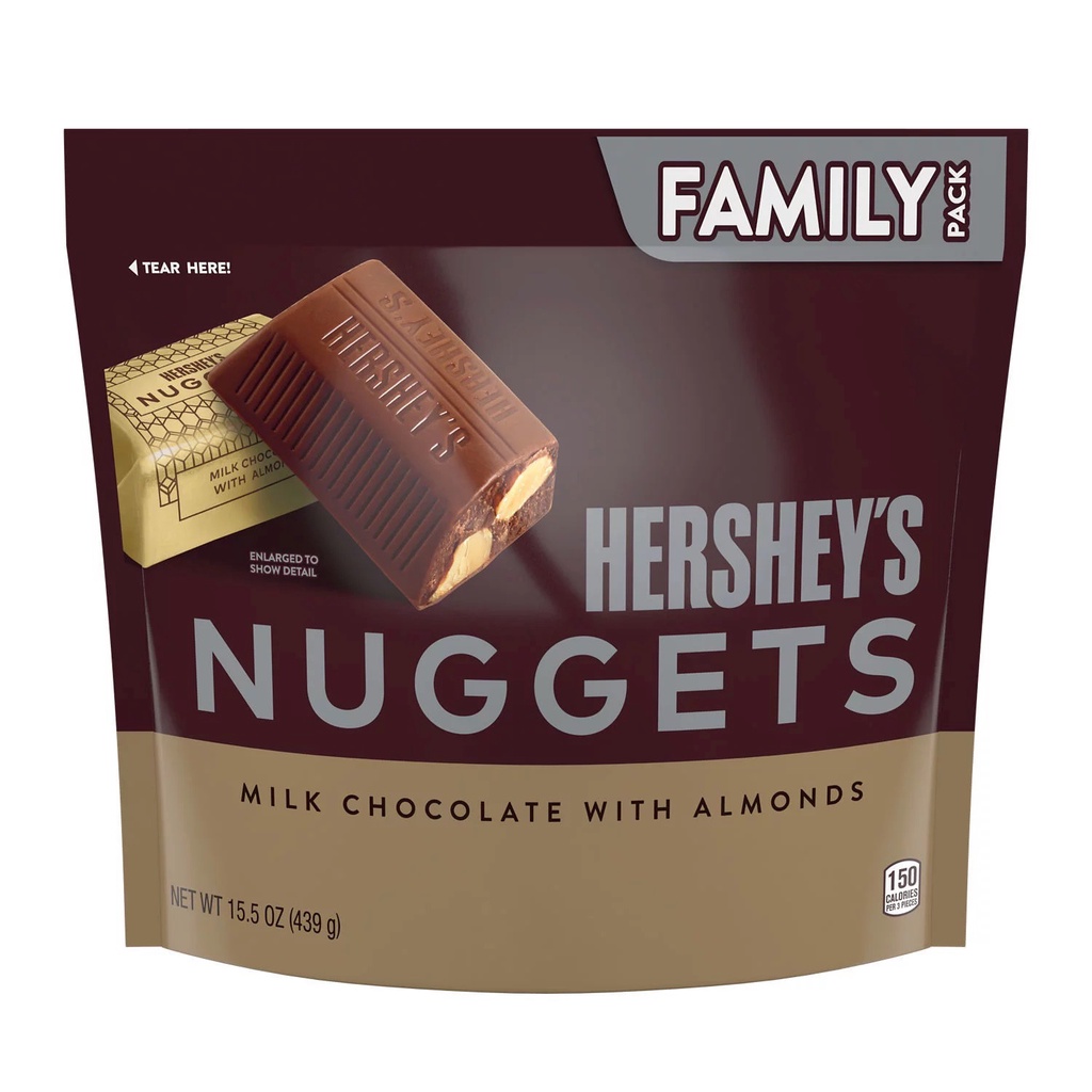 Socola Hershey Vuông Sữa Hạnh Nhân Lớn - Socola Mỹ