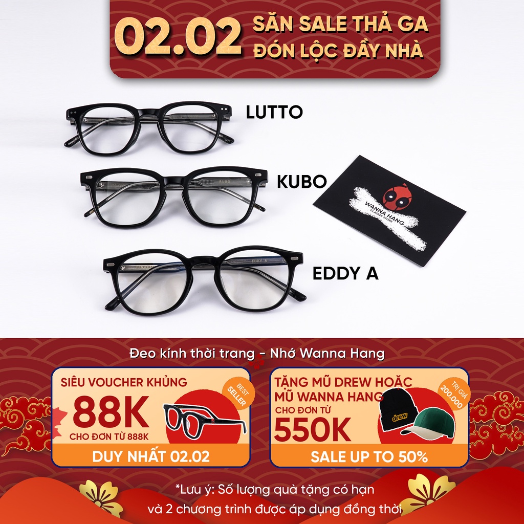 Gọng kính cận chữ V South Side Milan Wild Wild Kubo Lutto Hot nhất 2022 dáng mắt vuông, tròn, chữ nhật Wanna Hang
