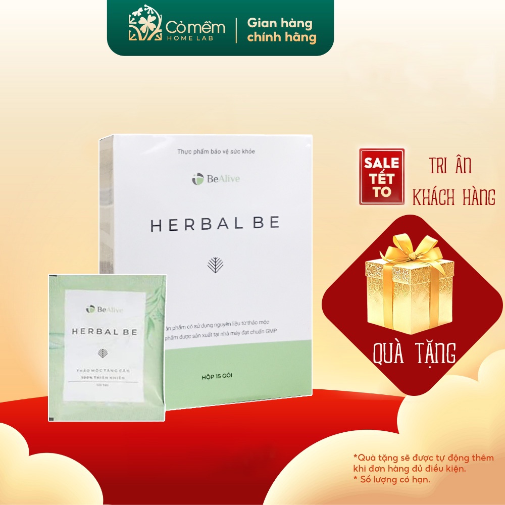 Tăng Cân Herbal Be của BEALIVE Chính Hãng Herbalbe Giúp Tăng Cân Hiệu Quả, Ăn Ngon, Ngủ Ngon Tăng 2-3 Kg sau 15 Ngày.