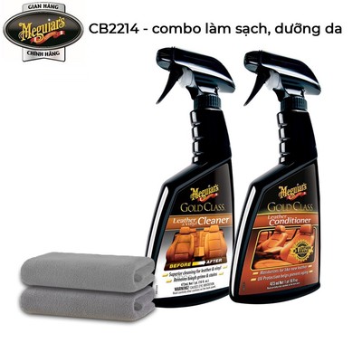 Meguiar's Combo Vệ sinh và bảo dưỡng bề mặt da nội thất ô tô dòng cao cấp Gold Class - CB2214