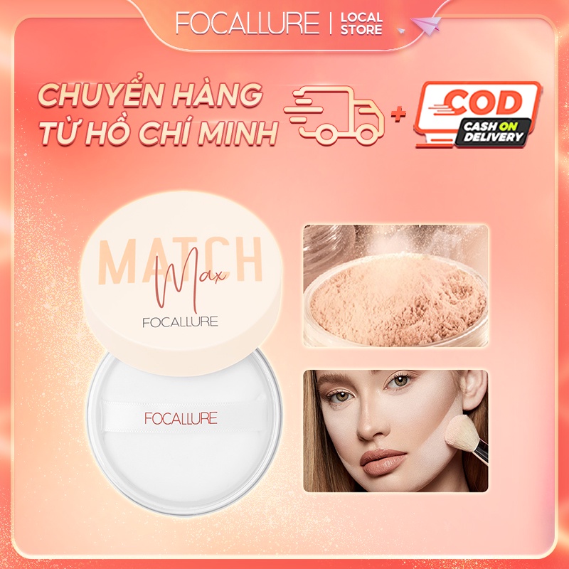 FOCALLURE Phấn phủ lì dạng bột kiểm soát dầu lâu trôi 10g