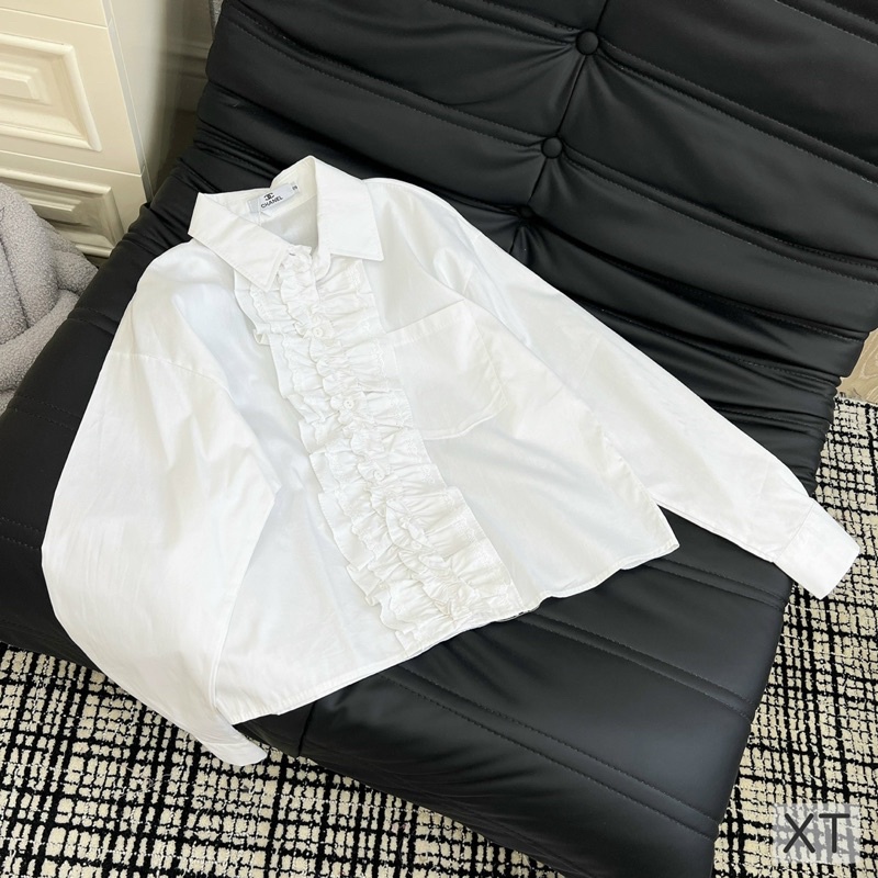 Áo sơ mi chace nẹp bèo full tag