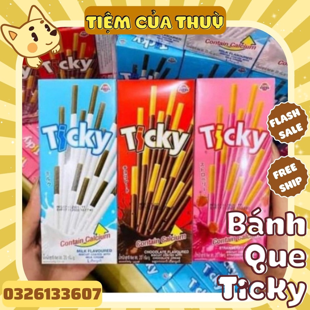 Bánh que Ticky Socola Sữa Thái Lan |hộp 20g/ 6que|