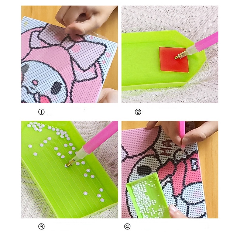 SANRIO Bộ Tranh Đính Đá Tự Làm Họa Tiết Hoạt Hình 20 * 20 Cho Bé