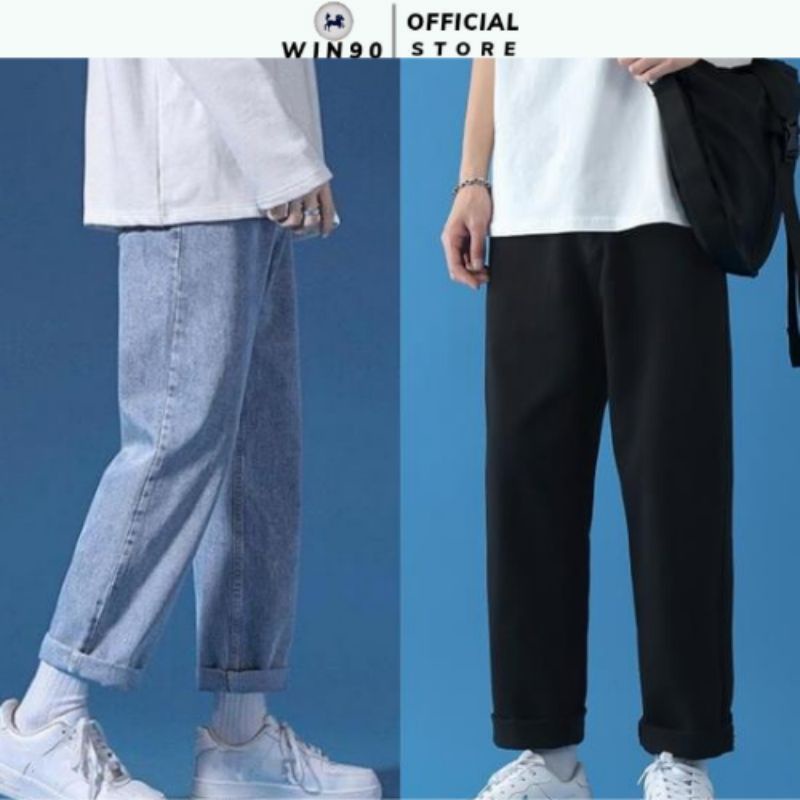 Quần jean nam Baggy phom suông rộng, quần bò nam ống đứng hottrend