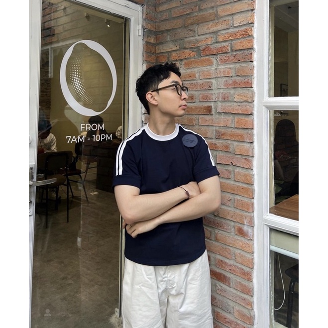 Áo thun xanh đen Ross Studio tay ngắn chất liệu cotton - T-SHIRT DARK BLUE - ROSS STUDIO | BigBuy360 - bigbuy360.vn