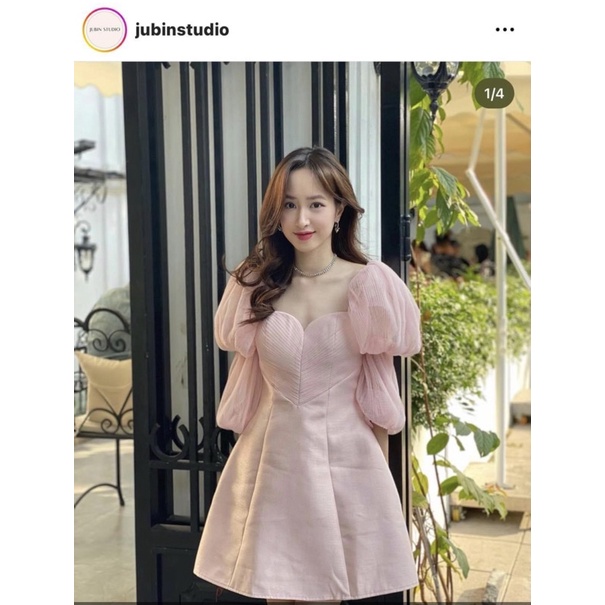 Đầm cúp ngực trái tim Jubin