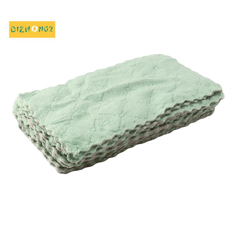 Bộ 20 Khăn Lau Chén Dĩa Bằng Sợi Nhỏ Thấm Hút Tốt Màu Xanh Lá / Xám Tiện Dụng Cho Nhà Bếp / Phòng Tắm