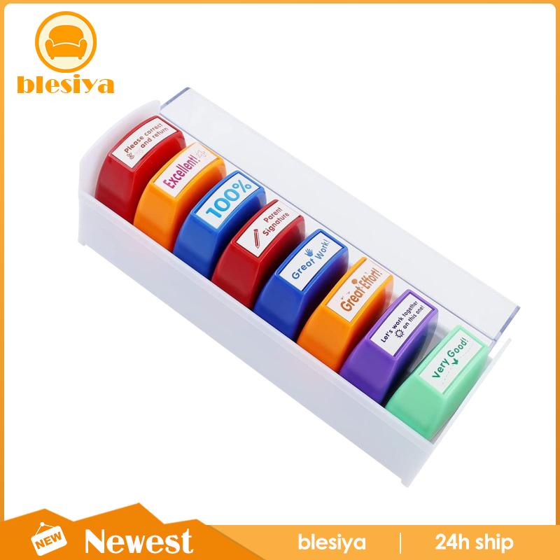 Bộ 8 Con Dấu In Nhiều Màu Sắc Dùng Làm Phần Thưởng Cho Giáo Viên